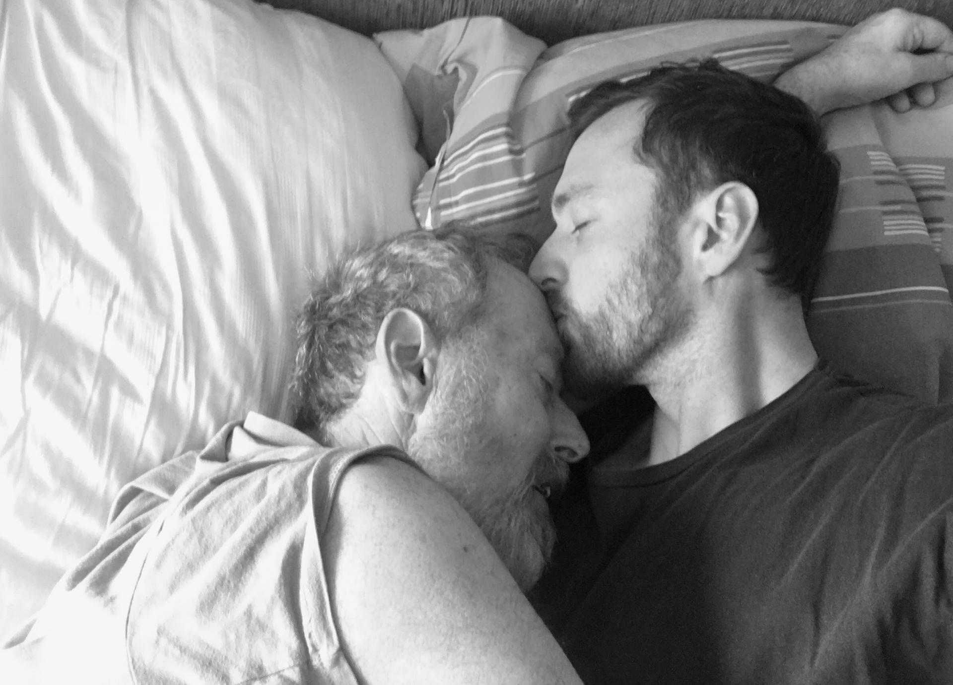 Josef Matějovič ml. se svým tatínkem